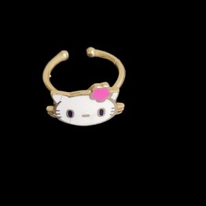 Hello kitty style 585 Italian gold ring